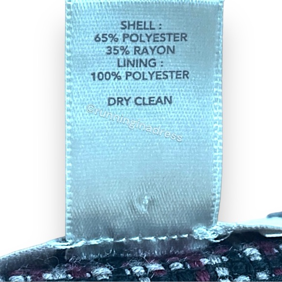 Loft Asymmetrical Tweed Skirt With Zipper Front Detail In Red & Black Size 4 - Picture 7 of 10